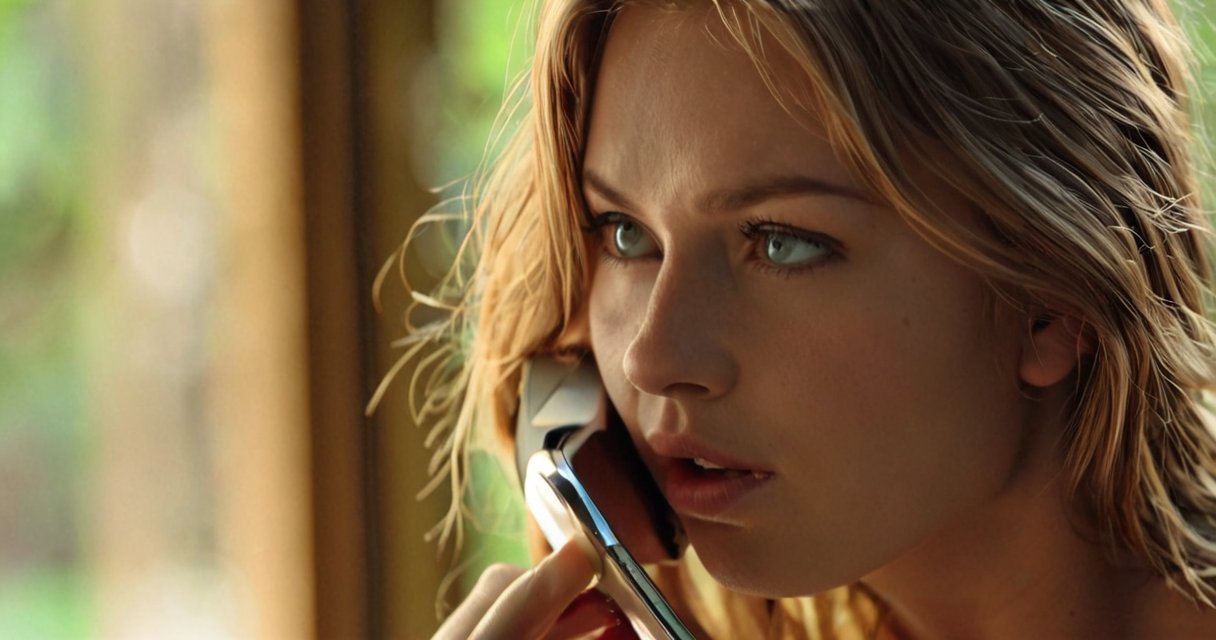 Brown Hair Charm During Relaxing Phone Conversations — Emotionale Verbindungen schaffen